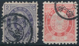 O 1879 2 Db Forgalmi Mi 54, 56 (foghibák / Perforations Errors) - Otros & Sin Clasificación