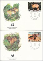 1985 WW; Zebra-bóbitásantilop 4 FDC Mi 881-884 - Otros & Sin Clasificación