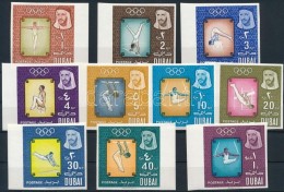 ** 1964 Nyári Olimpia ívszéli Vágott Sor Mi 129-138 B - Autres & Non Classés