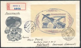 1964 Vosztok 1 Blokk Mi 21  FDC Ajánlott Levélként Futott - Otros & Sin Clasificación