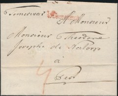 1788 Portós Levél / Cover With Postage Due, Piros / Red 'v Temeswar' - Pest - Autres & Non Classés