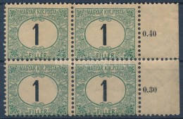 ** 1903 Portó 1f ívszéli 4-es Tömb IV Számvízjellel, 11 3/4... - Andere & Zonder Classificatie