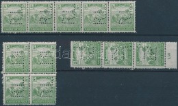 ** 1916 Arató 5f  Négyestömb + Hármas és ötöscsík 'R.L'... - Andere & Zonder Classificatie