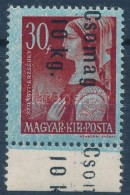 ** 1946 BetÅ±s Csomag 10kr ívszélre Tolódott Felülnyomás - Autres & Non Classés