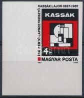 ** 1987 Kassák Lajos Vágott ívsarki Bélyeg - Otros & Sin Clasificación