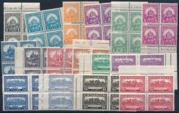 ** 1926 PengÅ‘-fillér (I) A Sor Négyestömbökben / Mi 411-426 Set Block Of 4 (100.000)... - Andere & Zonder Classificatie