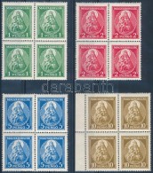 ** 1932 Nagy Madonna Sor Négyestömbökben (260.000) / Mi 484-487 Blocks Of 4 (apró... - Andere & Zonder Classificatie