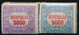 ** 1921/1924 Hivatalos 3000K és 5000K Kék Alapnyomattal Bélyeg Bündlikben (140.000) - Autres & Non Classés