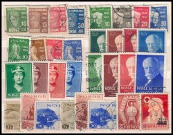 ** * O Norvégia 1929-1948 10 Db Klf Kiadás, Közte Jobbak, Kis Stecklapon (9 Sor... - Autres & Non Classés