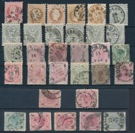 O AUSTRIA 1867-1900 31 Bélyeg FÅ‘leg Bukovinai Bélyegzésekkel / 31 Stamps With Mostly Bukovina... - Autres & Non Classés
