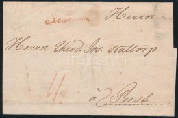 1784 Portós Levél / Cover With Postage Due Piros / Red 'v.Temeswar' - Pest - Andere & Zonder Classificatie