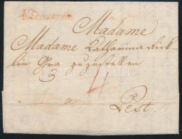 1786 Portós Levél / Cover With Postage Due Piros / Red 'v Temeswar' - Pest - Autres & Non Classés