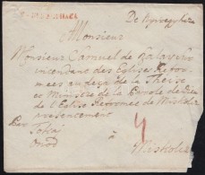 1787 Portós Levél Piros / Red 'V. NYÍREGYHÁZA' - Miskolcz - Andere & Zonder Classificatie