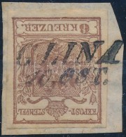1850 6kr Pirosasbarna / Redbrown HP I. Teljes / Jó Szélekkel, ívszéli Nyomat,... - Autres & Non Classés