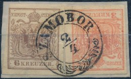 1850 6kr + 3kr HP III. Teljes / Szép Szélekkel 'SZAMOBOR' - Autres & Non Classés