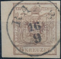 O 1850 6kr MP III. Szép / óriási Szélekkel, ívszéli Nyomat / With Nice... - Autres & Non Classés