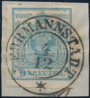 1850 9kr HP I. Teljes / óriási Szélekkel, Kis Lemezhiba / Small Plate Variety 'HERRMANNSTADT' - Autres & Non Classés