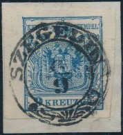 1850 9kr HP III. Szép / óriási Szélekkel, Bal ívszél 5 Mm / With Nice /... - Autres & Non Classés