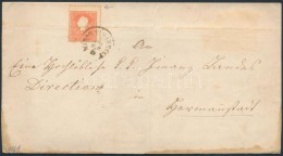 1861 5kr II. Elfogazva (hajtásnyom) / With Shifted Perforation (folded) Levélen / On Cover 'MAROS... - Autres & Non Classés