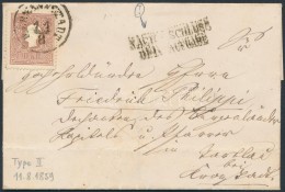 1859 10kr II. Levélen / On Cover 'KRONSTADT' + 'NACH SCHLUSS DER AUFGABE' - Autres & Non Classés