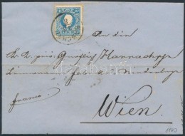 1860 15kr II. Levélen Teljes Tartalommal / On Cover With Full Content 'KASCHAU' - 'WIEN' - Otros & Sin Clasificación