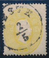 O 1861 2kr Sárga / Yellow 'PESTH' (nincs Leáztatva, Alul Kis Szakadás / Small Tear Below) - Autres & Non Classés