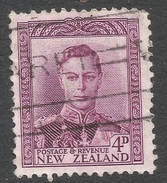 New Zealand. 1947-52 KGVI. 4d Used. SG 681 - Oblitérés
