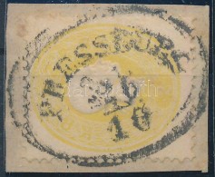 1861 2kr Sárga / Yellow, Festékfoltok / Paint Spots 'PRESSBURG' - Other & Unclassified