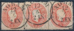 O 1861 3 X 5kr 'AGRAM / 2.EX' - Andere & Zonder Classificatie