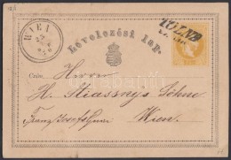 1870 2kr Díjjegyes LevelezÅ‘lap / PS-card  'TOLNA' - 'WIEN' - Autres & Non Classés