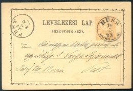 1873 Díjjegyes LevelezÅ‘lap / PS-card 'RUSS HUNYAD M.' - 'PEST' - Otros & Sin Clasificación