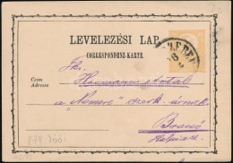 1879 KésÅ‘i Felhasználású 2kr Díjjegyes LevelezÅ‘lap / PS Card Of The 1871 Issue... - Autres & Non Classés