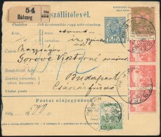 1917 Csomagszállító 95f Bérmentesítéssel Hátszeg - Budapest - Autres & Non Classés