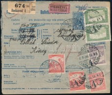 1918 Csomagszállító 5 SzínÅ± Bérmentesítéssel Budapest-KÅ‘szeg - Autres & Non Classés