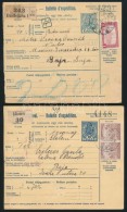 1918 2 Db Szállítólevél Fordított BélyegzÅ‘... - Autres & Non Classés