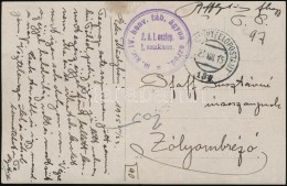 1915 Tábori Posta Képeslap / Field Postcard 'M.kir. IV. Honv. Táb. ágyus Ezred' + 'HP... - Autres & Non Classés