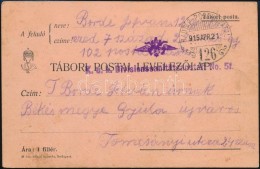 1915 Tábori Posta LevelezÅ‘lap / Field Postcard 'K.u.k. Divisionssanitätsanstalt No.51.' + 'HP 126' - Autres & Non Classés