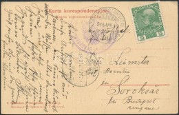 1915 5h Tábori Posta Képeslapon / On Field Postcard 'CENSURKOMM...' + 'TP 351' - Autres & Non Classés