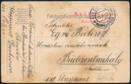 1915 Tábori Posta LevelezÅ‘lap 'K.u.k. Kreiskommando' + 'EP DABROWA In POLEN A' - Autres & Non Classés
