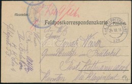 1916 Tábori Posta LevelezÅ‘lap 'K.k. Landsturm...' + 'EP 120' - Autres & Non Classés