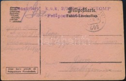 1916 Tábori Posta LevelezÅ‘lap / Field Postcard 'K.u.k. 2/14 B. FSARTKOMP' + 'FP 608' - Autres & Non Classés