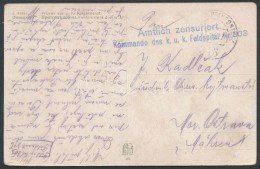 1917 Tábori Posta Képeslap / Field Postcard 'Kommando Des K.u.k. Feldspital Nr. 803' + 'EP 346' - Autres & Non Classés