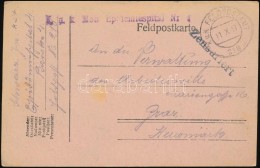 1917 Tábori Posta LevelezÅ‘lap / Field Postcard 'K.u.k. Mob. Epidemiespital Nr.4.' + 'FP 218' - Autres & Non Classés