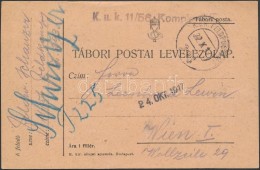 1917 Tábori Posta LevelezÅ‘lap / Field Postcard 'K.u.k. 11/56 Komp...' + 'FP 293' - Autres & Non Classés