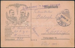 1917 Tábori Posta LevelezÅ‘lap 'M.kir. Kolozsvári 21. Honvéd Gyalogezred' + 'TP 290 B' - Autres & Non Classés