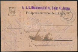 1917 Tábori Posta LevelezÅ‘lap 'K.u.k. Reservespital Nr. 6 Der 4. Armee' + 'EP LUBLIN' - Autres & Non Classés