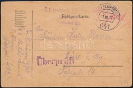 1917 Tábori Posta LevelezÅ‘lap 'K.k. Landsturm...' + 'FP 641' - Autres & Non Classés