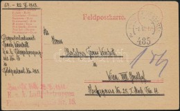 1918 Táborilap / Field Postcard 'K.u.k. Luftfahrtruppen Fliegerkompagnie Nr. 16.' + 'FP 485a' - Autres & Non Classés
