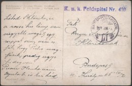 1918 Tábori Posta Képeslap / Field Postcard 'K.u.k. Feldspital Nr.410.' + 'HP 171' - Autres & Non Classés