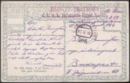 1918 Tábori Posta Képeslap / Field Postcard 'MARSCHFORMATIONEN D.k.u.k. Infanterie Rgmt. No.52.' +... - Autres & Non Classés